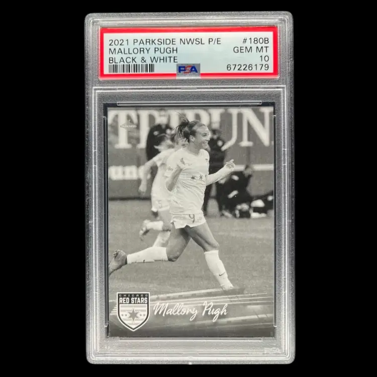 Mallory Pugh (Swanson) 2021 Parkside NWSL Black And White /700 PSA 10 Soccer Card