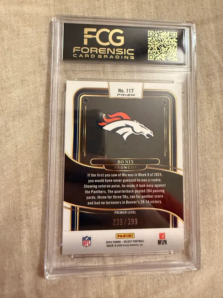 2024 Select Bo Nix /399 Orange Shock