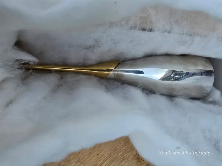 Hortense B. Hewitt Co, Imported, Silver & brass Champagne Flutes - EXTREMELY RARE FIND