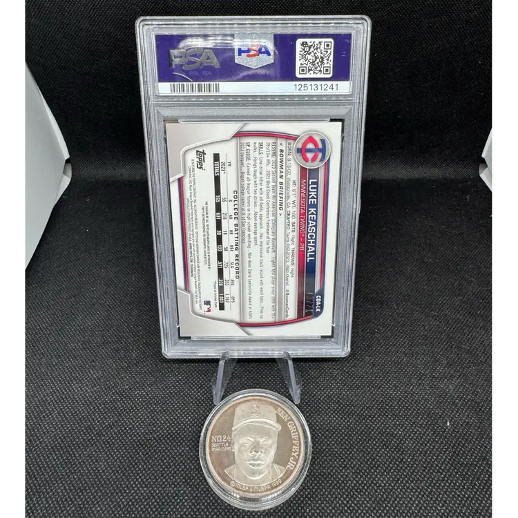 2023 Bowman Draft Luke Keaschall Sparkle Refractor Auto /71 PSA 10 Minnesota Twins