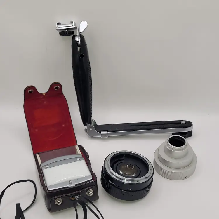 Photo Accessories Lot 2x Lens Capro Foldable Flash Mount Light Meter