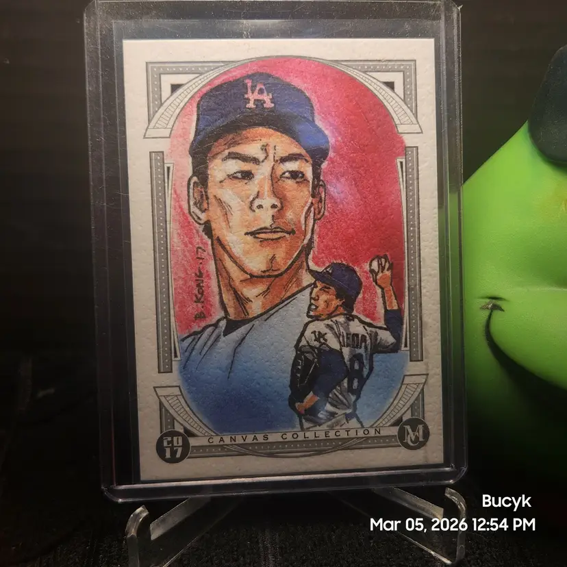 2017 Topps Museum Collection Canvas Repro - Kenta Maeda Los Angeles Dodgers
