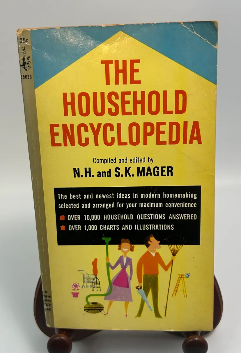 Vintage 'The Household Encyclopedia' by C.H. & S.K. Mager Paperback 1966 Pocket Books
