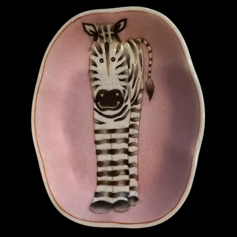 Vintage Zebra Trinket Dish