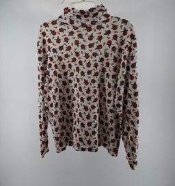 VTG Basic Editions Women’s Halloween Turtleneck Pumpkin Candy Corn Large