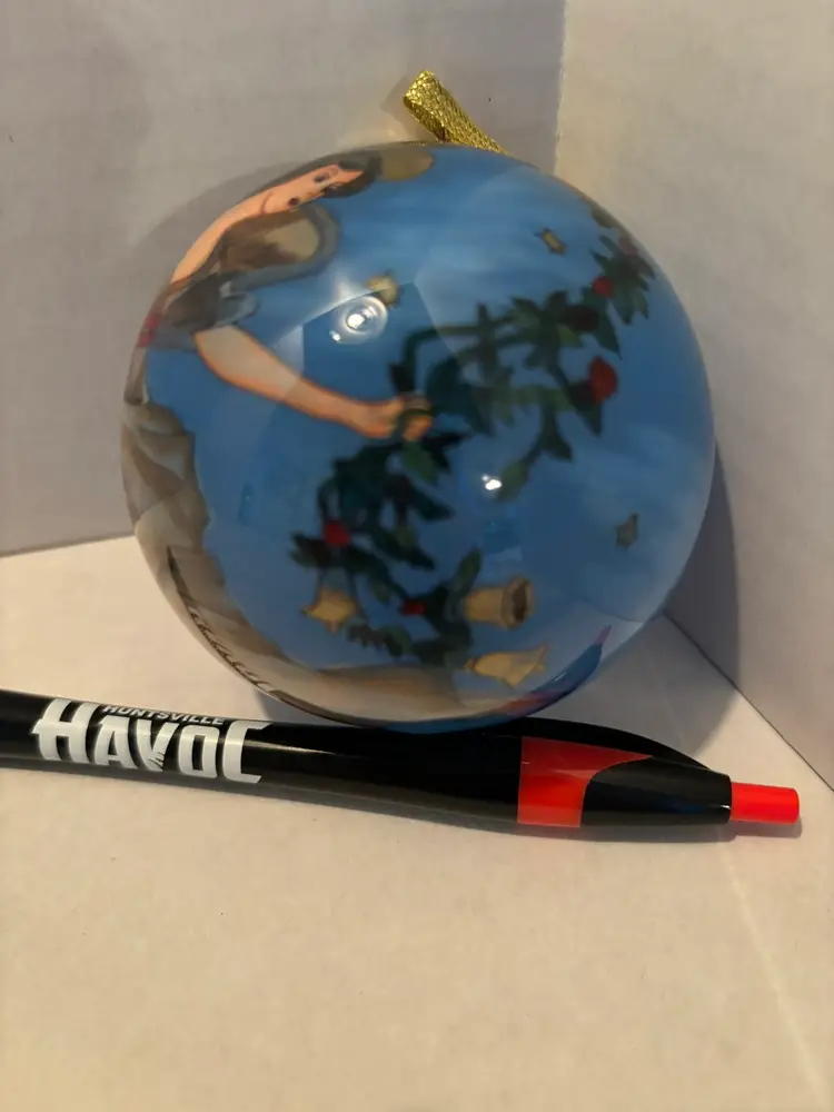 Vintage Li Bien Glass Christmas Ornament Angel Hand Painted in Org Box 1998BYA