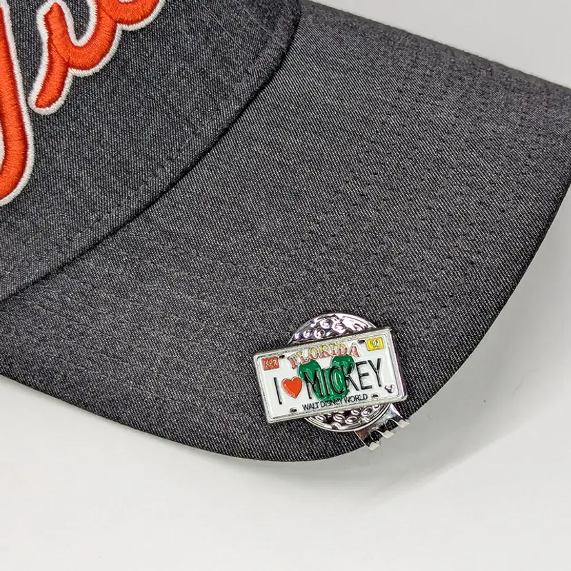 Disney "I Love Mickey" License Plate Golf Ball Marker with Magnetic Hat Clip