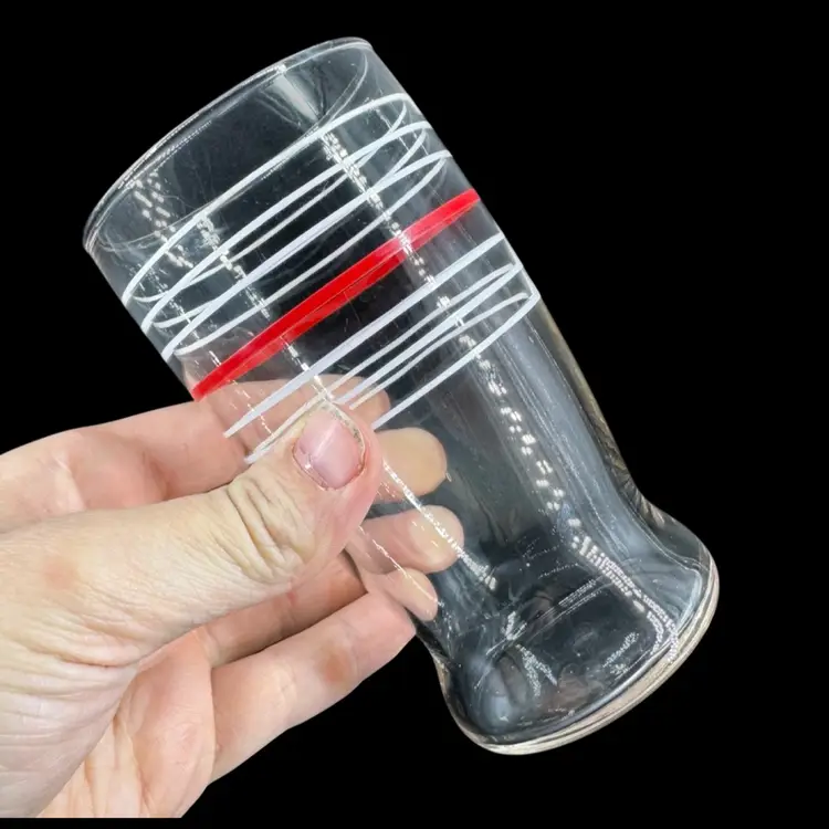 Red & White Stripe Juice Cup