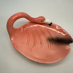 Flamingo Ceramic Trinket Dish 6"A