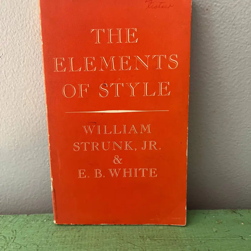 The Elements of Style by William Strunk Jr & E.B. White | Vintage Paperback English Writing Book | 15th Printing, 1962