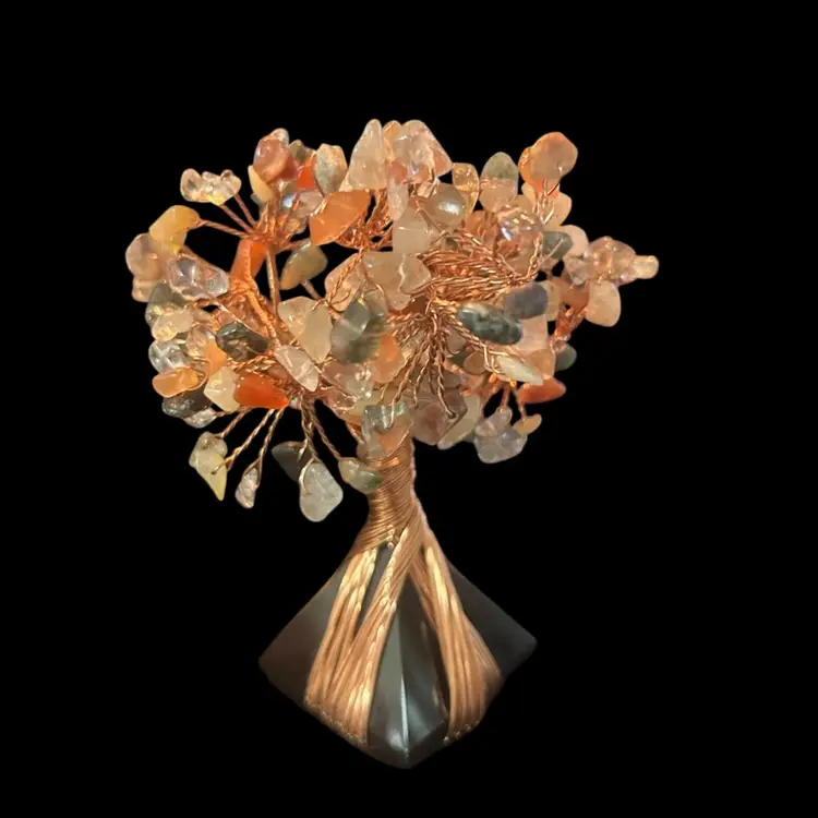 Tree Of Life Sculpture - Crystal Gemstone - Artisan Made