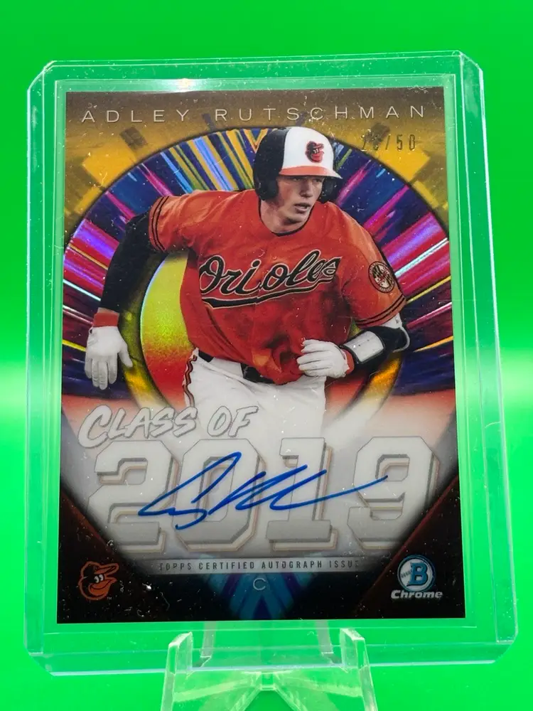 Adley Rutschman Bowman Chrome 2019 Class Of 2019 Auto /50 Baltimore Orioles
