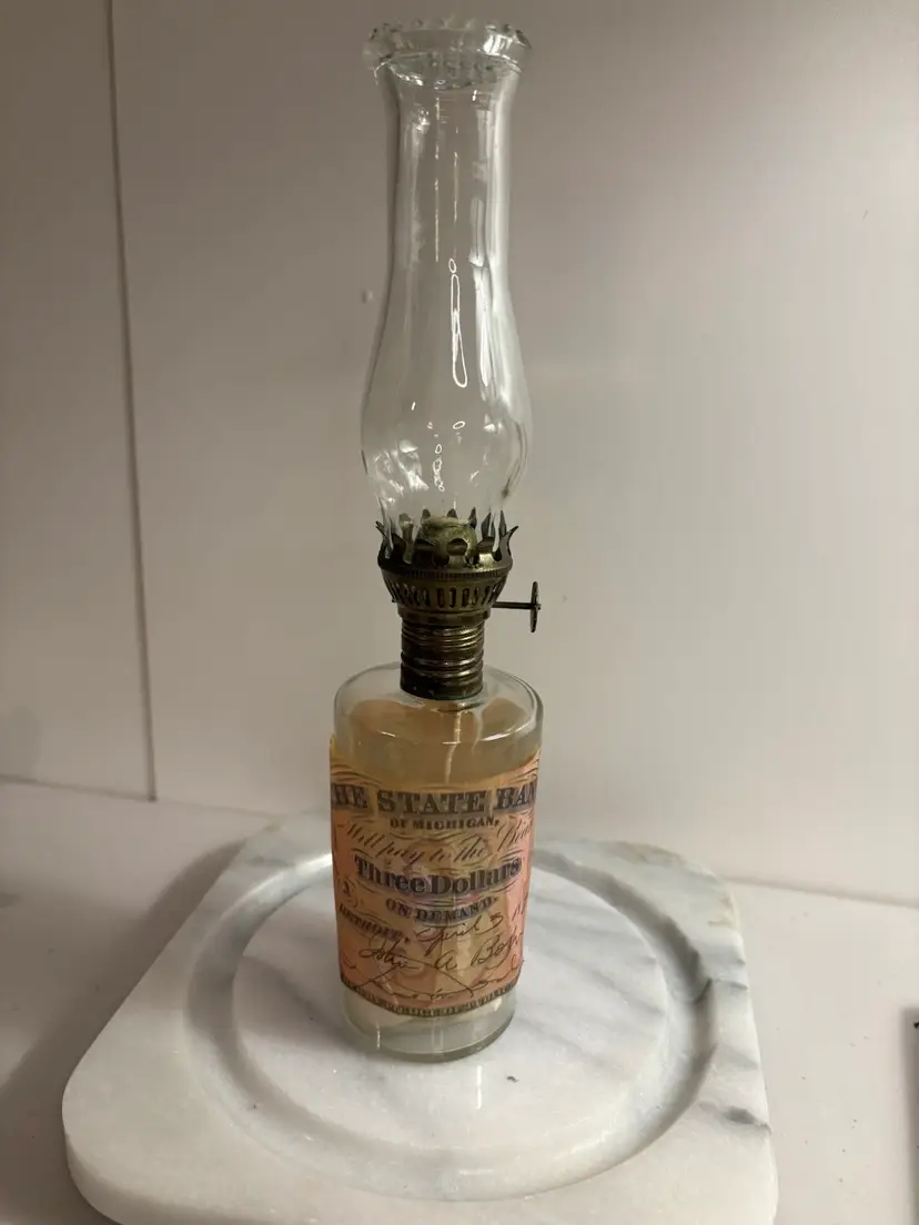 Vintage Dr Ely Parson's Famous Miracle Oil Lamp By Lamplight Farms With Wick