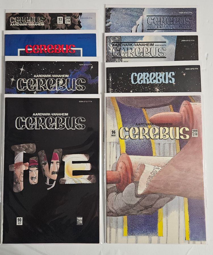 Cerebus by Aardvark - Vanaheim lot of 8 comics 1986 - 1996