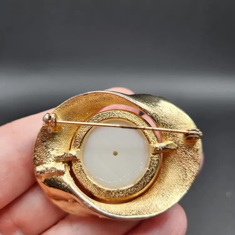 Repaired Vintage Faux Pearl Brooch.