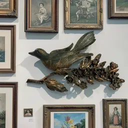 Vintage Gallery Wall Dart Industries Coppercraft Embossed Bird On Dogwood Branch