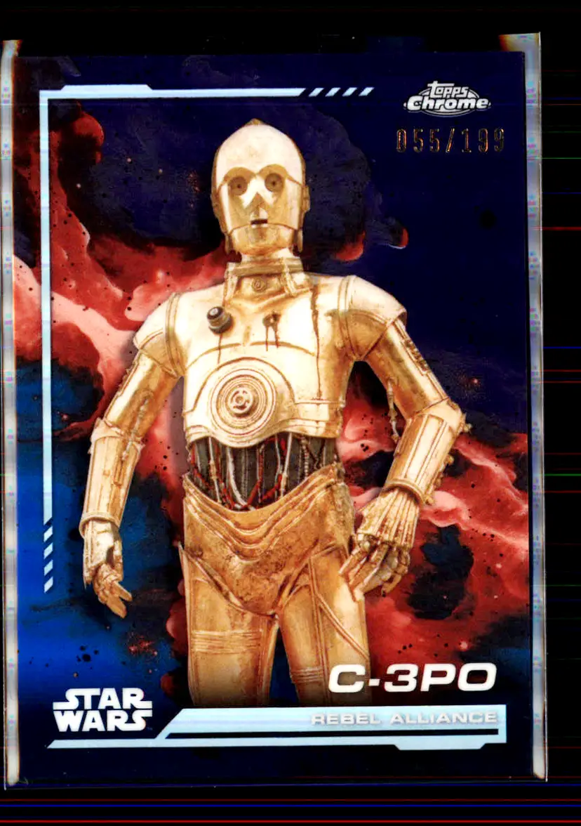 C-3PO /199 Purple Refractor 2024 Topps Chrome Star Wars 109 - (2-72)