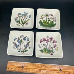 Set-4 Portmeirion Botanic Garden Collection Daisy Sauces, Dips Small Trinket Dish