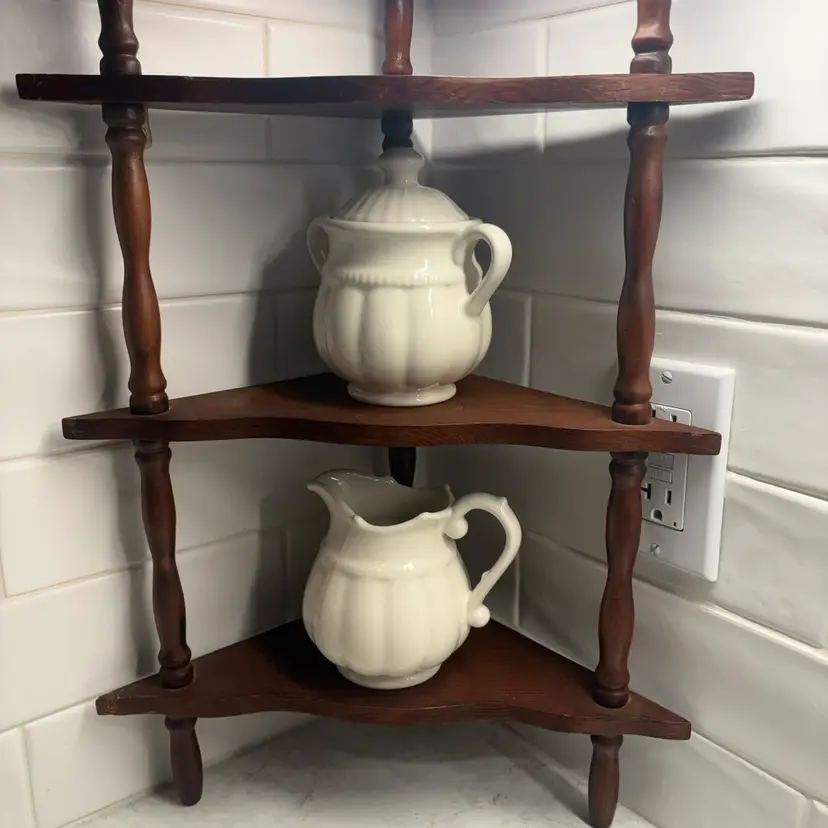 Three Tiered Corner Shelf