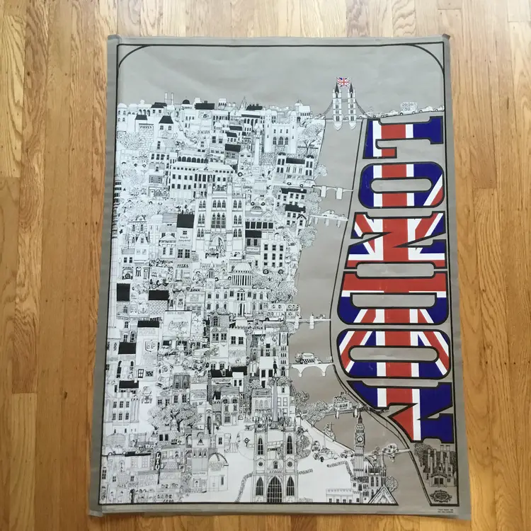 David Schiller London Music Pictorial Map Sparta Graphics Poster Print 1968