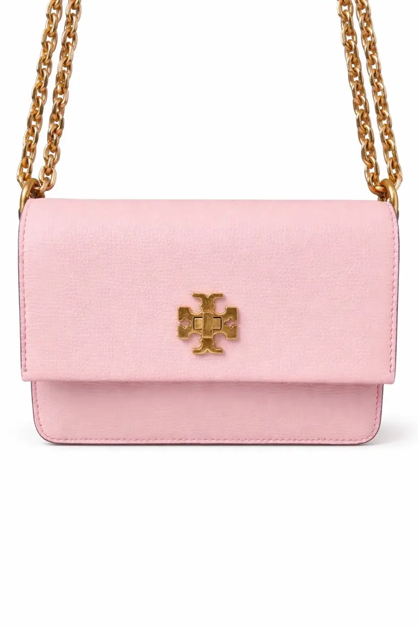 Tory Burch Pink Leather Crossbody Bag – Gold Chain