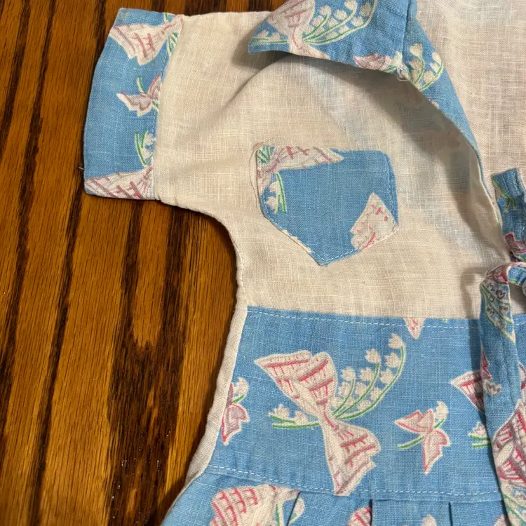 Vtg Muslin/Feedsack Child’s Dress Pleats