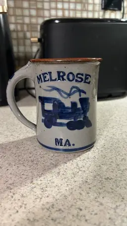 Vintage Harvey Pottery Salt Glazed Melrose Massachusetts Stoneware Coffee Mug