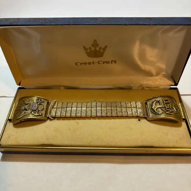 Crestcraft US Navy Goldstone Wristwatch Band