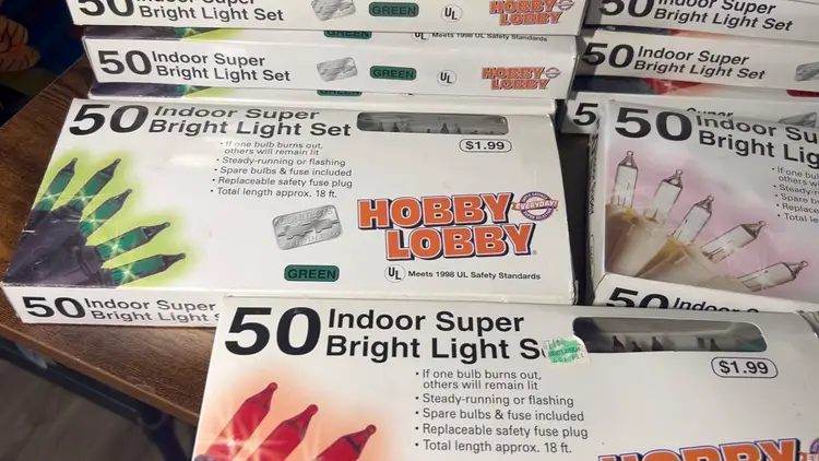 Lot Of 13 Hobby Lobby Indoor Super Bright Light 50 Bulb Sets