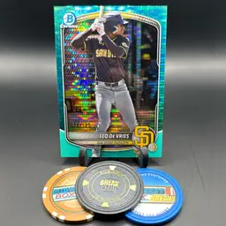 Leo De Vries 078/125 Aqua Pulsar 2025 Bowman Chrome San Diego Padres