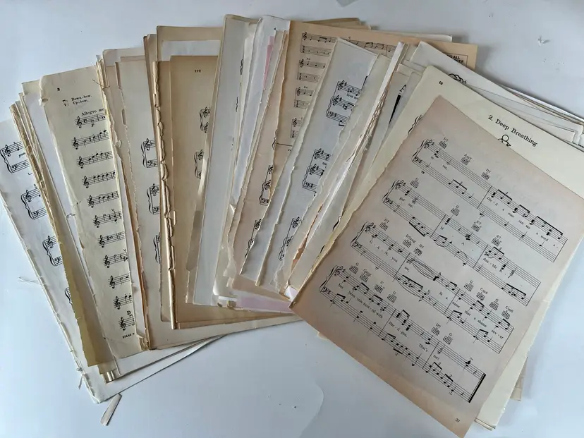 140 Antique Sheet Music Pages- Large 9x11" Classical Victorian Vintage Ephemera Paper Crafts #4