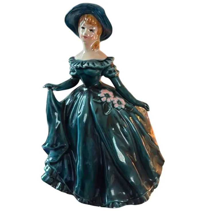 Vintage Lefton Lady Vase/ Planter