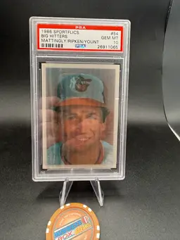 Ripken Mattingly Yount Psa 10 1986 Sportflics New York Yankees Baltimore Orioles