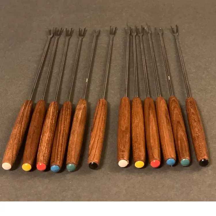 Vintage Fondue Forks Set of 12 In Original Boxes