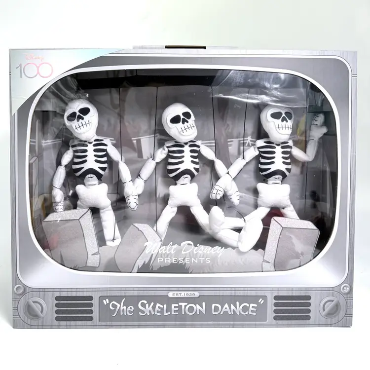Disney 100 Silly Symphonies Skeleton Dance 12” Plush TV Box Set Exclusive