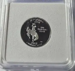 2007-S Wyoming SILVER 1st Day of Issue Ultra Cameo