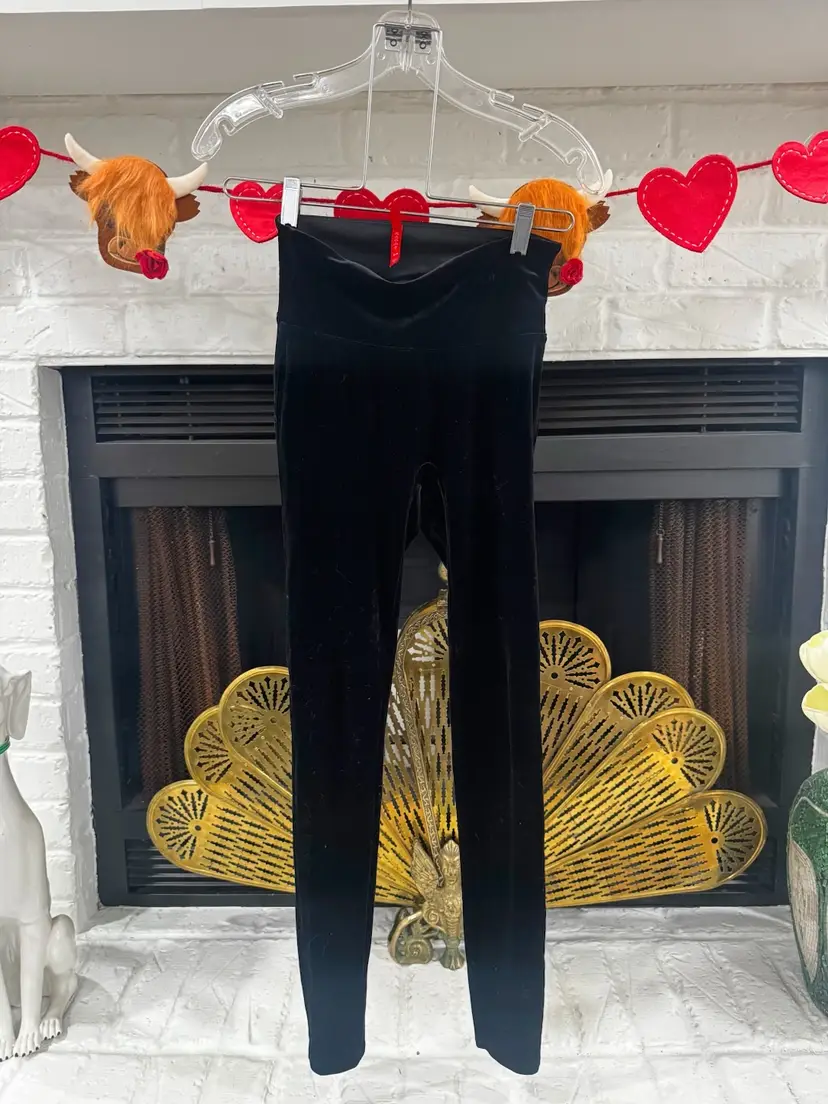 Spanx Crushed Velvet Leggings Small