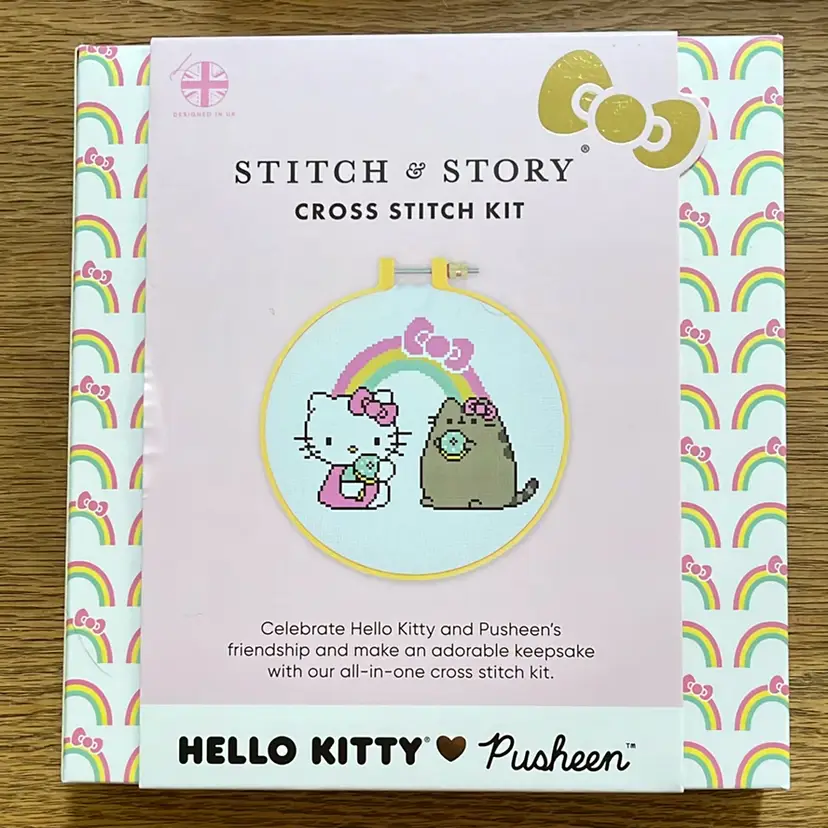 Hello Kitty And Pusheen Stitch & Story Cross Stitch Kit
