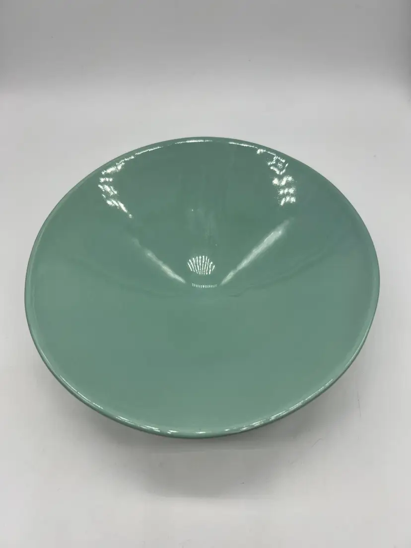 Haeger Pottery Sage Green Pedestal Bowl 3296’1985