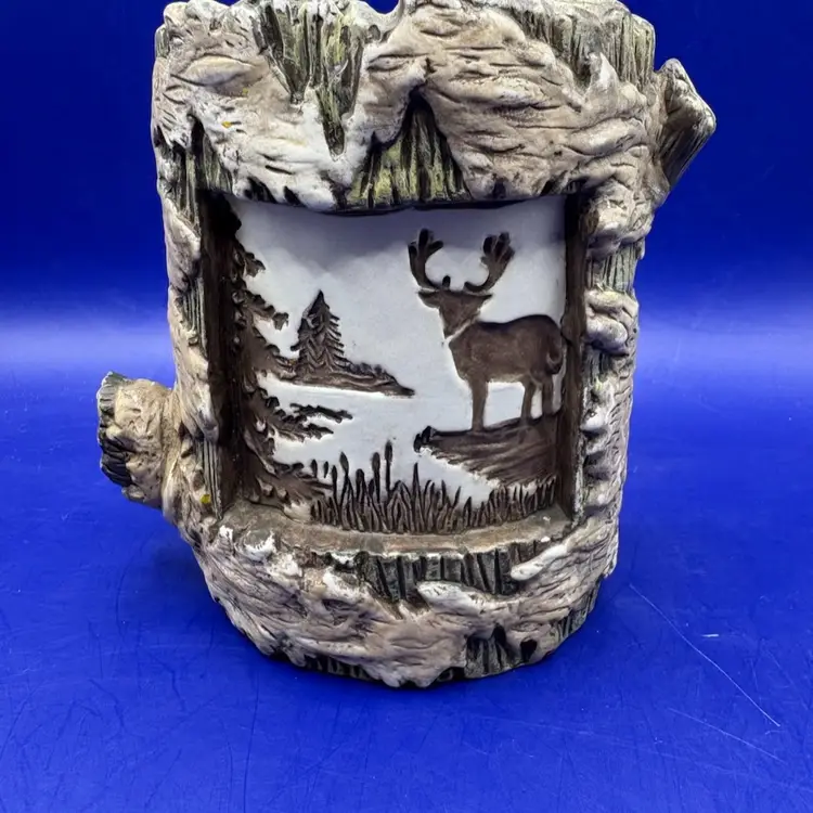 Woodland Scene Ceramic Votive Holder