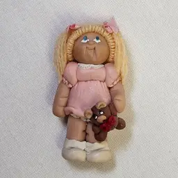 Vintage Doll Miniature Polymer Clay Figurine