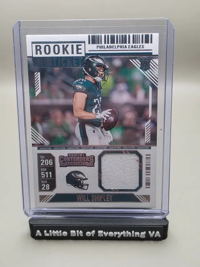 Will Shipley 2024 Panini Contenders - Rookie Ticket Swatches