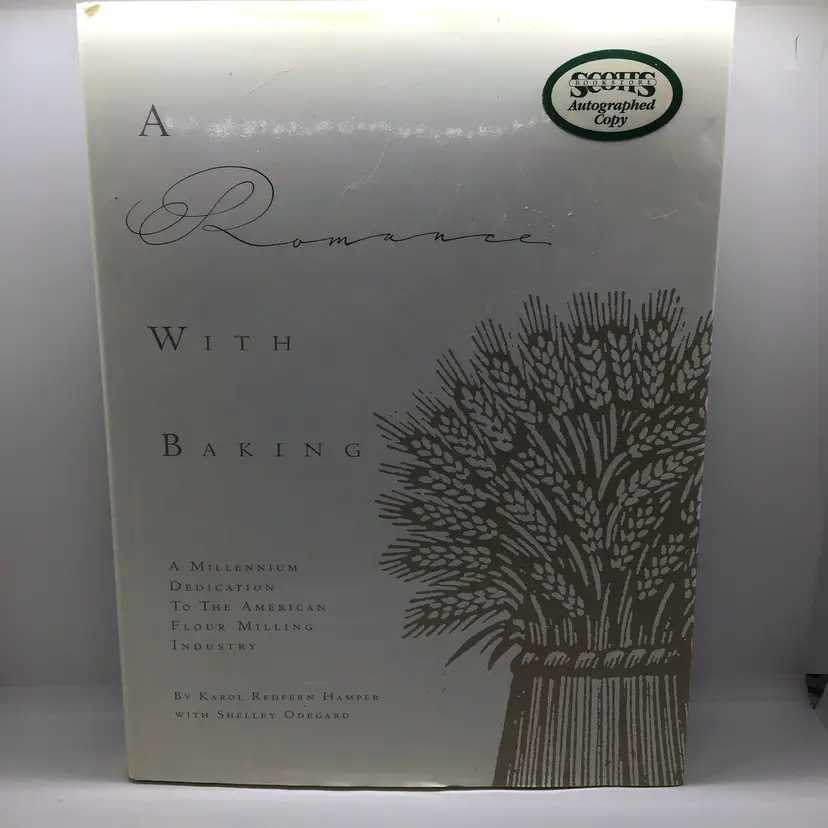 Vintage A Romance With Baking Cookbook AUTOGRAPHED First edition HC/DJ Signed