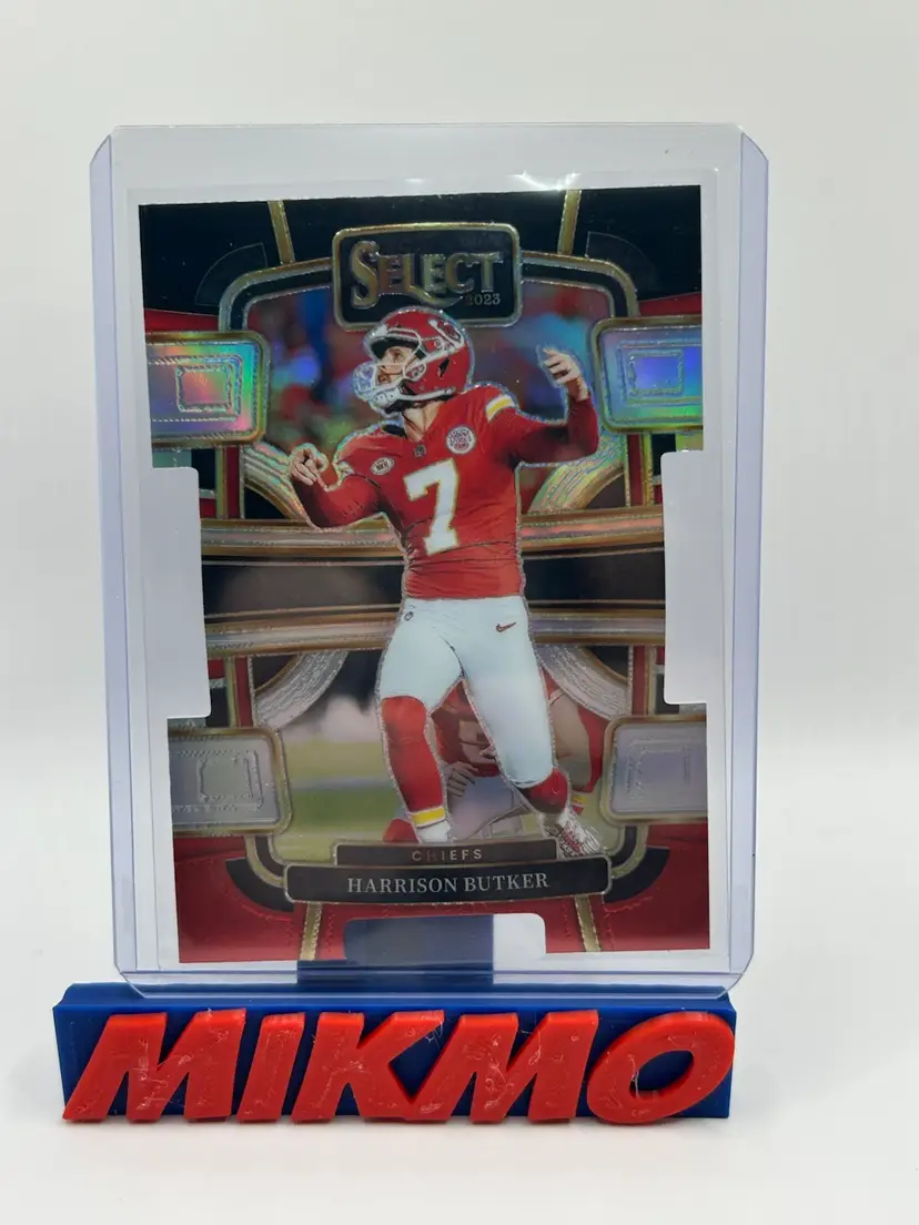Harrison Butker 2023 Select Concourse Black And Red Prizm Diecut Chiefs