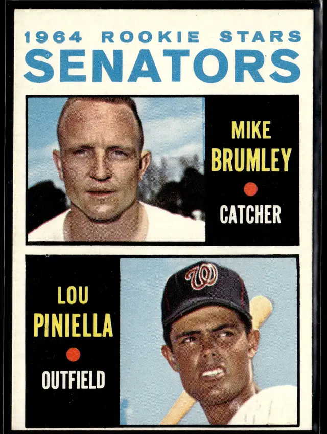 #73 Senators 1964 Rookie Stars (Mike Brumley / Lou Piniella) RS, RC 1964 Topps #167 Rookie *LIVE AUCTION*