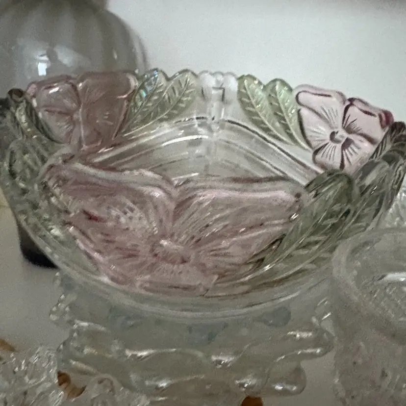 Vintage Mikasa Crystal Colorful Glass Bowl