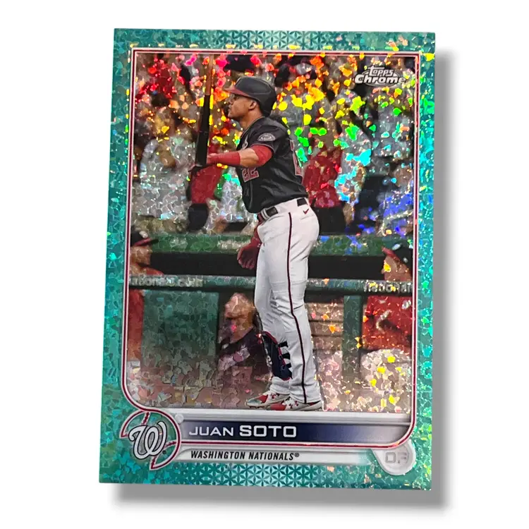 2022 Topps Chrome Juan Soto Aqua Mini-Diamond Refractor 112/199 #129
