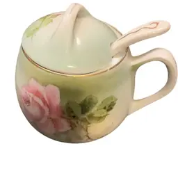 Sugar Bowl With Rose Design