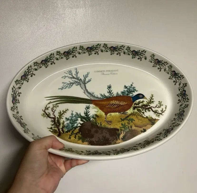 Vintage Portmeirion Common Pheasant Baking Serving Casserole dish