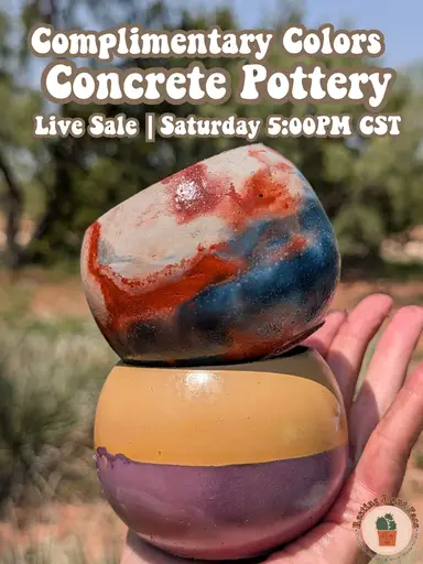 Sealed Colorful Concrete Pottery! 